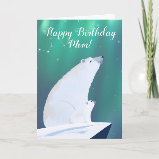 Mama Beer en haar welp kijken naar sterren Kaart (Voorkant)