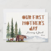 Mama Beer en Haar Welp Moederdag Kaart (Voorkant)