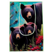 Mama Beer en welpen Medium Cadeauzakje (Achterkant)