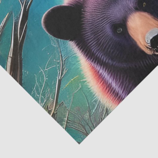 Mama Beer en welpen Tissuepapier (Detail)