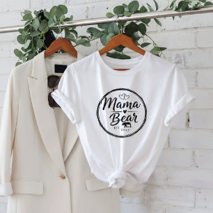 Mama Beer Est 20XX Wild Heart Lijn Kunst T-shirt