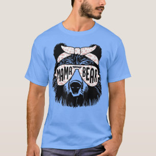Mama Beer Face Sunglazen Moeder Moeder Moeder Moed T-shirt