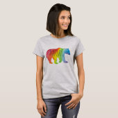 Mama Beer Familie Pride Waterverf Versoepeld gesch T-shirt (Voorkant volledig)