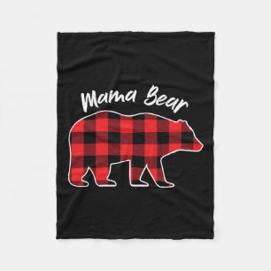 Mama Beer Flanel Red Plaid Pajama Family Matching Fleece Deken