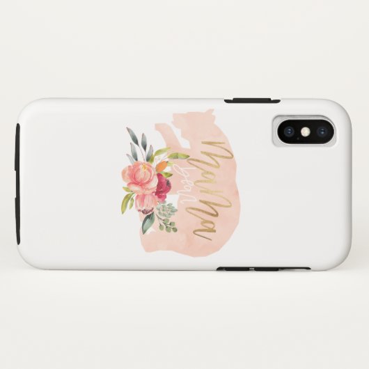 Mama beer florale waterverf Case-Mate iPhone case (Achterkant (horizontaal))