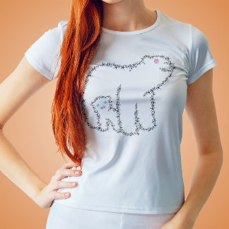 Mama Beer Flowers Lijn T-shirt
