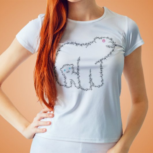 Mama Beer Flowers Lijn T-shirt