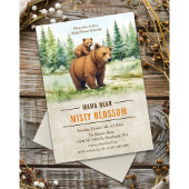 Mama Beer Forest Baby shower Invitation Kaart