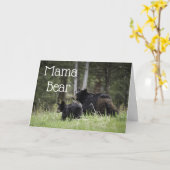 Mama Beer Gelukkige Moederdag kaart (Gele Bloem)