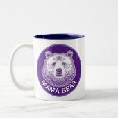 Mama Beer, hand-tekening illustratie Tweekleurige Koffiemok (Links)