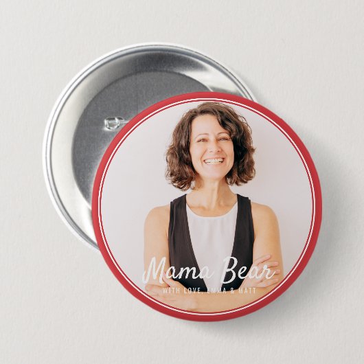 Mama Beer heeft een eenvoudige foto gemaakt Ronde Button 7,6 Cm (Voorkant /achterkant)