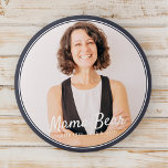 Mama Beer heeft een moderne, eenvoudige foto gemaa Ronde Button 7,6 Cm<br><div class="desc">Dit eenvoudige en klassieke ontwerp is samengesteld uit serif typografie en voegt een douanefoto toe. "Mama Beer",  geschreven in script met een achtergrond van de foto van je moeder,  moeder,  moeder,  etc.</div>