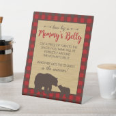 Mama Beer Hoe groot is mama's buikdouche spel Reclamebord Met Voetstuk (Insitu)