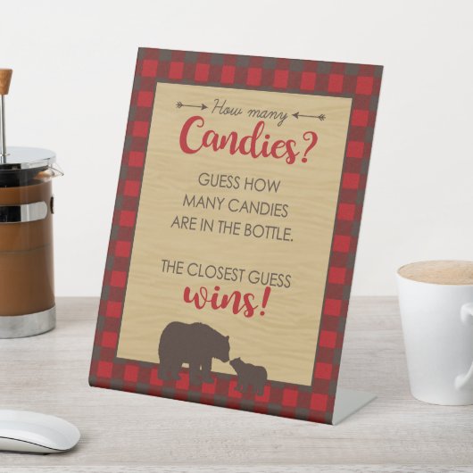 Mama Beer Hoeveel Snoepjes partij spel Reclamebord Met Voetstuk (Insitu)