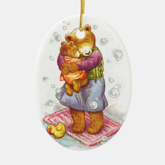 Mama Beer Hug Keramisch Ornament (Voorkant)