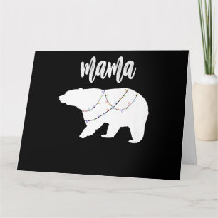 Mama Beer IJsbeer Lichtslinger Kerstmis Kaart
