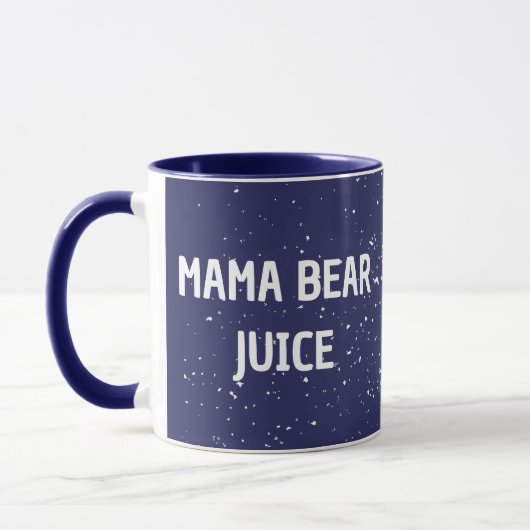 Mama Beer Juice Witte stip Schattigee witte tekst Mok (Links)