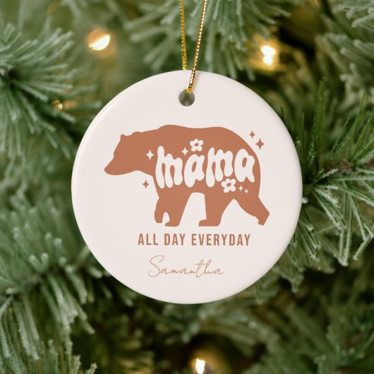 Mama Beer Keramisch Ornament (Boom)