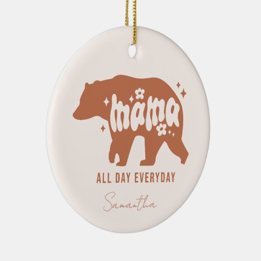 Mama Beer Keramisch Ornament (Rechts)