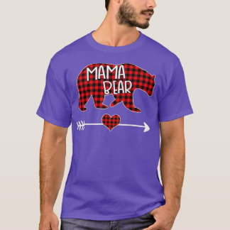 Mama Beer Kerstmis Pajama Red Buffalo Pset Famil T-shirt