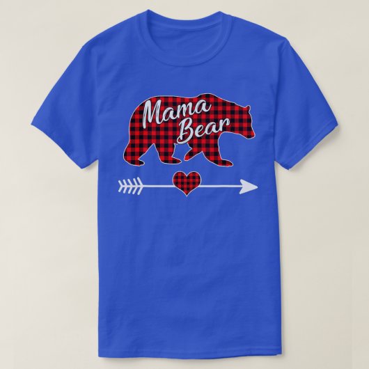Mama Beer Kerstmis Pajama Red Buffalo Pset Famil T-shirt (Design voorkant)