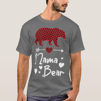 Mama Beer Kerstmis Pajama Red Buffalo Pset Famil T-shirt