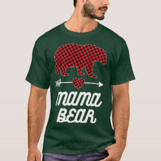 Mama Beer Kerstmis Pajama Red Buffalo Pset Famil T-shirt