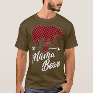 Mama Beer Kerstmis Pajama Red Buffalo Pset Famil T-shirt