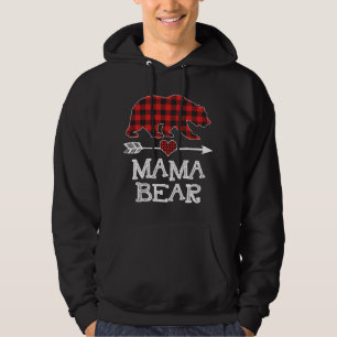 Mama Beer Kerstmis Pajama Red Pset Buffalo Famil Hoodie