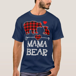Mama Beer Kerstmis Pajama Red Pset Buffalo Famil T-shirt