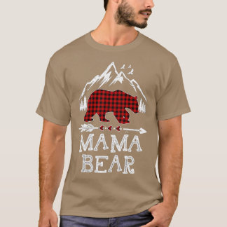Mama Beer Kerstmis Pajama Red Pset Buffalo Famil T-shirt