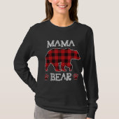 Mama Beer Kerstmis Pajama Red Pset Buffalo Famil T-shirt (Voorkant)