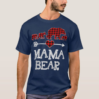 Mama Beer Kerstmis Pajama Red Pset Buffalo Famil T-shirt