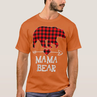 Mama Beer Kerstmis Pajama Red Pset Buffalo Famil T-shirt