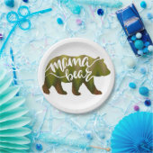 Mama beer - Kies achtergrondkleur Papieren Bordje (Feest)