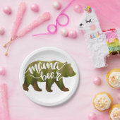 Mama beer - Kies achtergrondkleur Papieren Bordje (Feest)