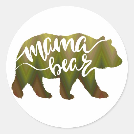 Mama beer - Kies achtergrondkleur Ronde Sticker (Voorkant)