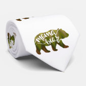 Mama beer - Kies achtergrondkleur Stropdas (Opgerold)
