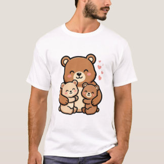 Mama Beer Knuffelt Welpen - Moederdag Shirt