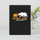 Mama Beer Leukemia Awareness Oranje Ribbon Support Kaart (Staand voorkant)