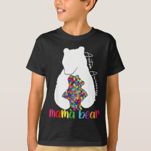 Mama beer liefde steun autisme bewustzijn puzzel b t-shirt