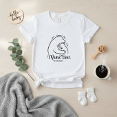 Mama Beer Lijn Kunst Witte T-shirt Ontwerp