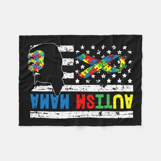 Mama Beer Matching Family Autism Awareness - F Fleece Deken (Voorkant (Horizontaal))
