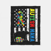 Mama Beer Matching Family Autism Awareness - F Fleece Deken (Voorkant)