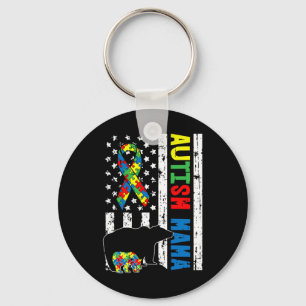 Mama Beer Matching Family Autism Awareness - F Sleutelhanger