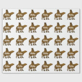 Mama Beer met 1 welp rijden op mama's rug Cadeaupapier (Vlak)