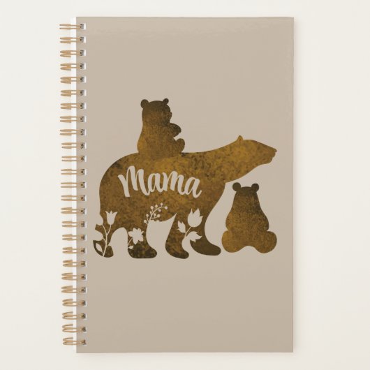 Mama Beer Met 2 Cubs Moeder Van Twee Planner (Voorkant)