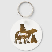Mama Beer Met 2 Cubs Moeder Van Twee Sleutelhanger (Achterkant)