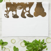 Mama Beer Met 2 Cubs Moeder Van Twee Theedoek (Gevouwen)