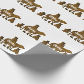 Mama Beer met 3 Baby Beer welpen volgen Mama Cadeaupapier (Hoek)